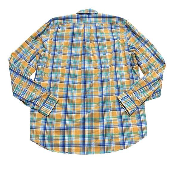 Ralph Lauren Button Front Pocket Plaid Shirt 100% Cotton Orange Mens Size XXL - Picture 9 of 10